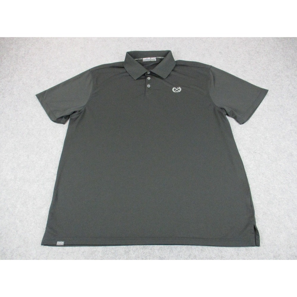 Dixxon Flannel Polo Shirt Mens 3XL XXXL Black White O Sport Performance Golf